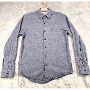 Hedley & Bennett Mens Small Gray Cotton Stretch Blend Button-Up Shirt Made in US